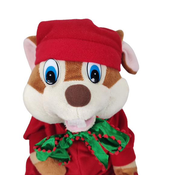 Vintage PBC Singing Dancing Christmas Mouse Plush 12in Let It Snow - Picture 3 of 13